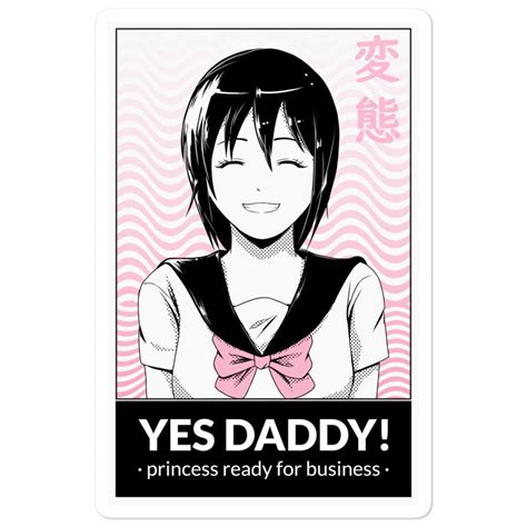 daddy hentai kawaii anime schoolgirl stickers etsy