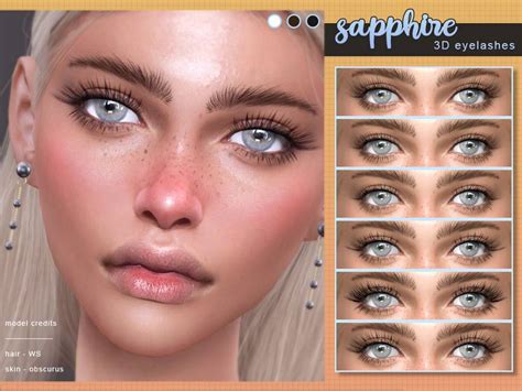 Ресницы Sapphire от Screaming Mustard для Симс 4