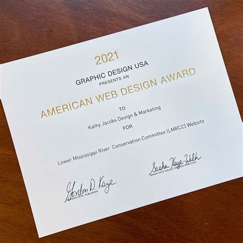 2021 American Web Design Award Presented to Kathy Jacobs Design