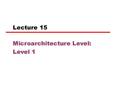 Microarchitecture