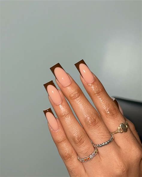 43+ Coffin Shaped French Tip Nails Designs To Try
