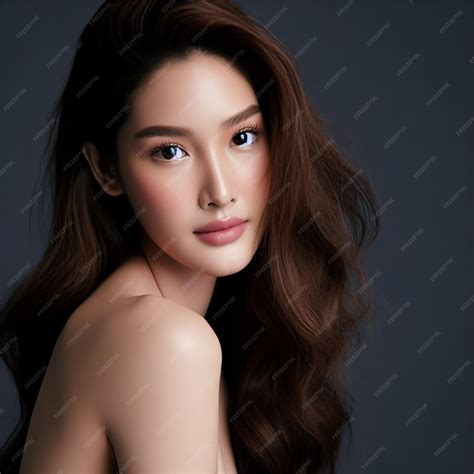 Premium AI Image | Portrait beauty woman asian star skincare smile to