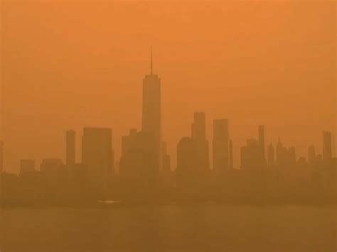 Watch: Time lapse shows New York City skyline turn apocalyptic orange