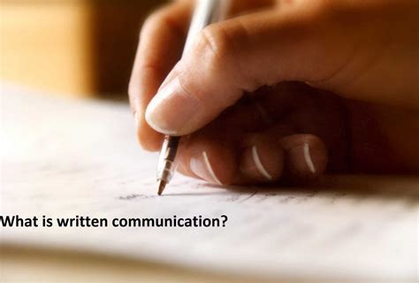 What is written communication?