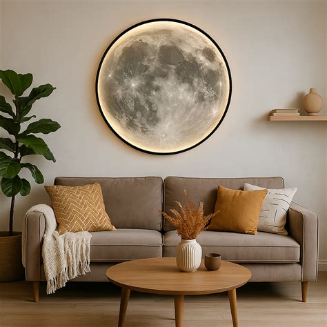 led moon lamp modern wall light decor luxyecs
