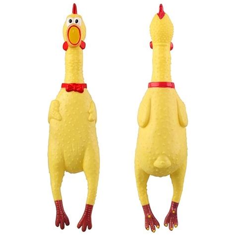 Игрушка резиновая, сумасшедшая КРИЧАЩАЯ КУРИЦА (Squeeker crazy chicken ...
