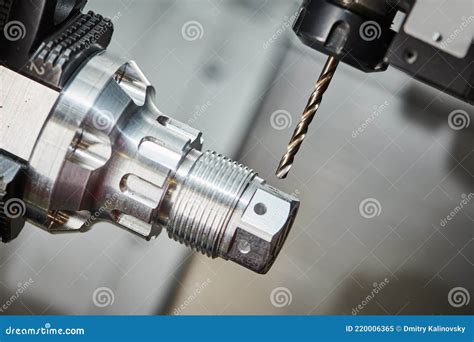 Drilling Operation on Cnc Lather Machine. Metal Cutting and Precision Machining Stock Image ...