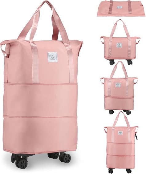 amazoncom voowo rolling duffle bag  wheels expandable foldable