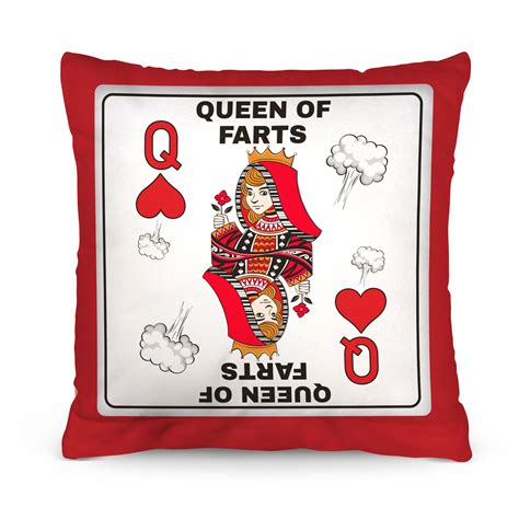 Queen of Farts - Cushion - Two Sizes – https://britishmade.gifts/