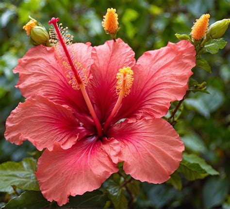 premium photo hibiscus flower   garden hibiscus rosa sinensis
