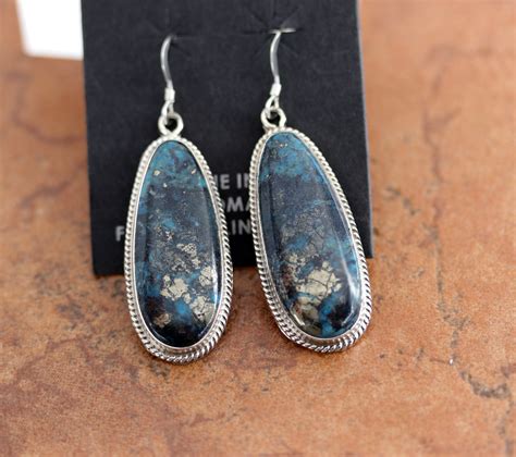 Navajo Sterling Silver Turquoise Earrings – Jewelry Native American