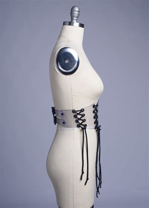Apatico - Joi Lace Up Belt - Clear PVC - Corset Style - Cyberpunk