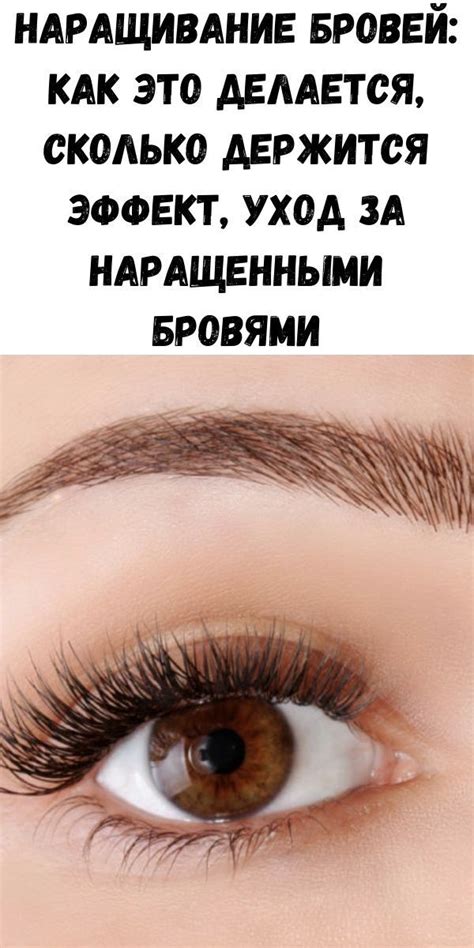 Наращивание бровей: как это делается, сколько держится эффект, уход за ...