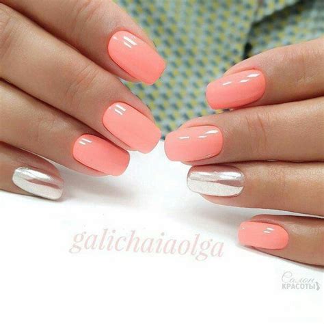 Коралловый маникюр - 50 фото с модными новинками дизайна | Дизайнерские ...