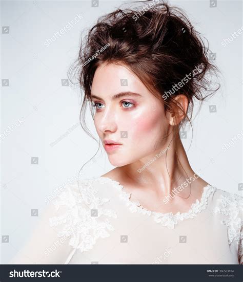 Portrait Young Beautiful Woman Natural Beauty Stock Photo 396563104