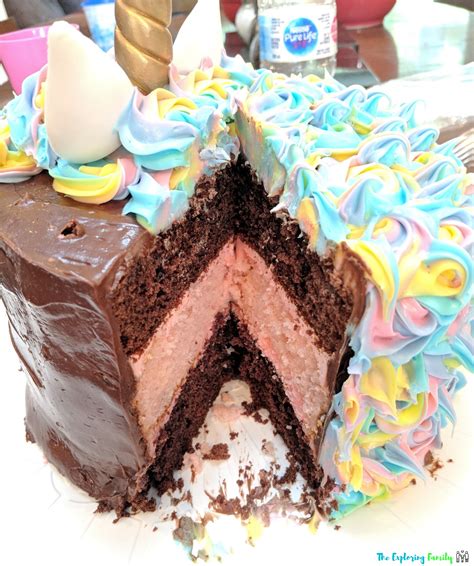 Chocolate DIY Unicorn Cake - Step by Step - The Exploring Family