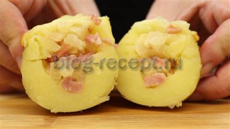 Картошка в духовке по-гавайски с ветчиной и сыром