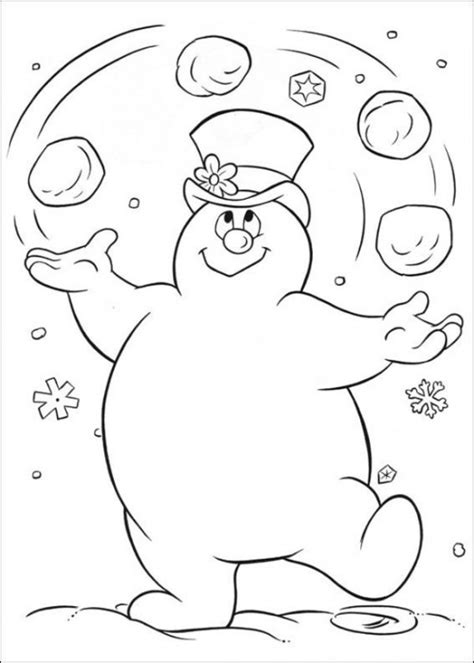 Printable Frosty The Snowman Coloring Pages