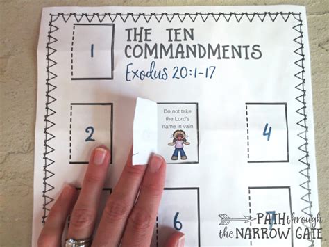 Ten Commandments Printable Craft - Kids Bible Teacher