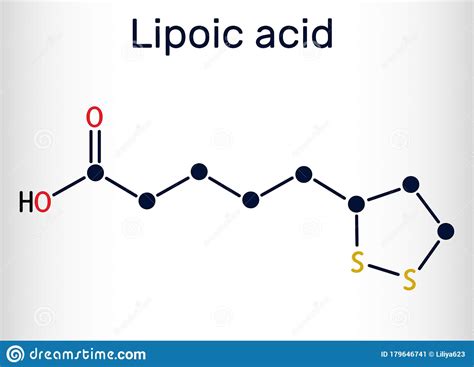 Lipoic Acid, LA, ALA, Alpha Lipoic, Thioctic Acid, Lipoate Molecule. it ...