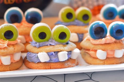 Monster Cookies - Halloween Monster Sandwich Cookies