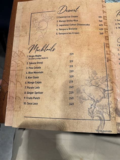 Menu at Terracotta Restaurant, Siliguri