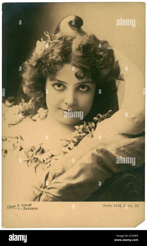 RUSSIA - CIRCA 1915: Retro postcard depicts young woman portrait, circa ...
