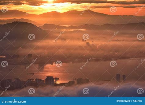 Penang Sunrise stock photo. Image of sunrise, morning - 82520228