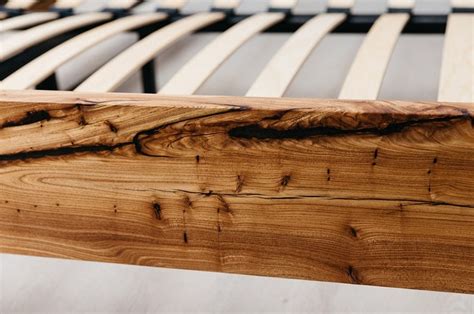 Wooden Modern Bed Frame, Brown Bed Frame, Platform Bed Frame Queen ...