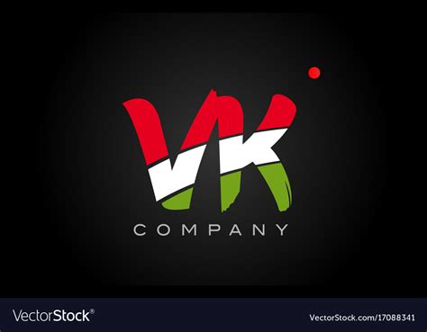 Vk v k alphabet letter logo combination icon Vector Image