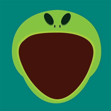 Big Alien Character Head and Open mouth , Vector and Illustration ...