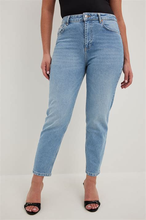 Mom High Waist Jeans Blue | NA-KD