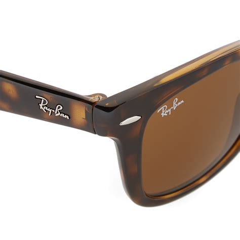 Ray Ban Wayfarer Folding Sunglasses Light Havana & Brown | END. (US)