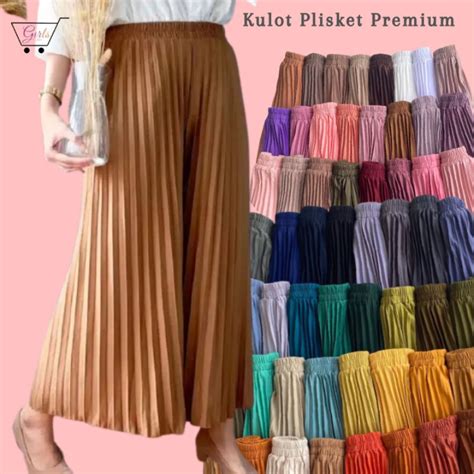 jual kulot plisket kulot plisket premium highwaist kulot plisket