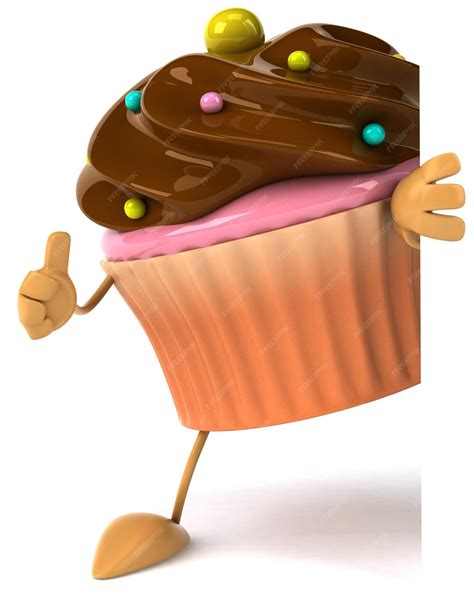 Premium Photo | Animated cartoon cup cakes