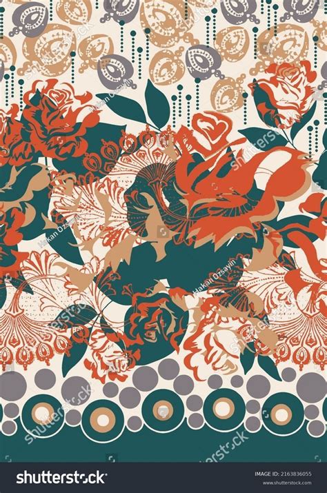 colorful floral fabric patterns  border design
