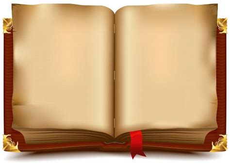 Старая открытая книга | Премиум вектор | Открытая книга, Письменная ...