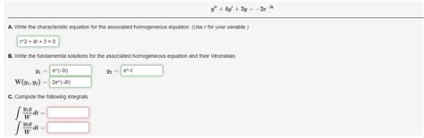 Solved Write the characteristic equation for the associated | Chegg.com
