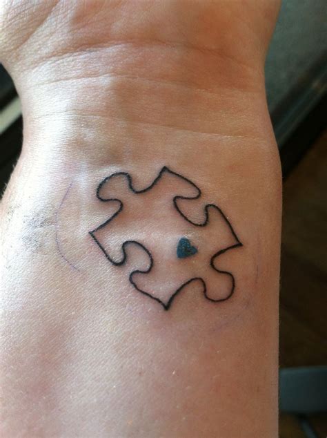 13+ Amazing Small autism puzzle piece tattoo image HD