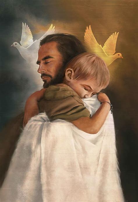 Jesus Christ Hugging Child Canvas, God Canvas, Wall Art Canvas, Gift ...