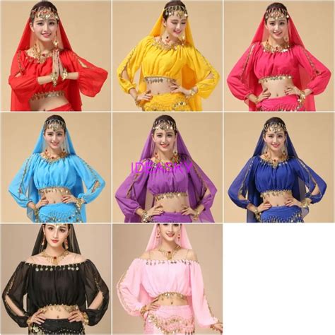 Женский костюм для танца живота из Болливуда | AliExpress