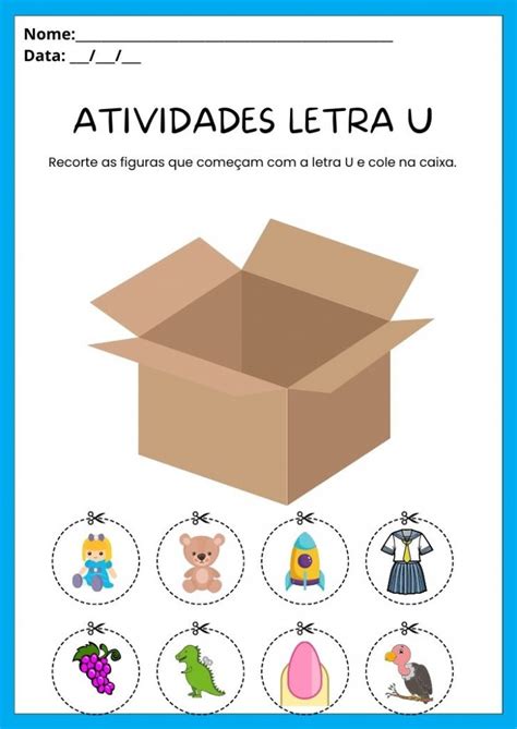Atividade Ludica Letra U - Atividades com a Letra U Maiúscula e Minúscula para Imprimir