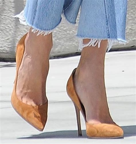 Alessandra Ambrosio Shops in Suede Gianvito Rossi Pumps | Pumps with ...
