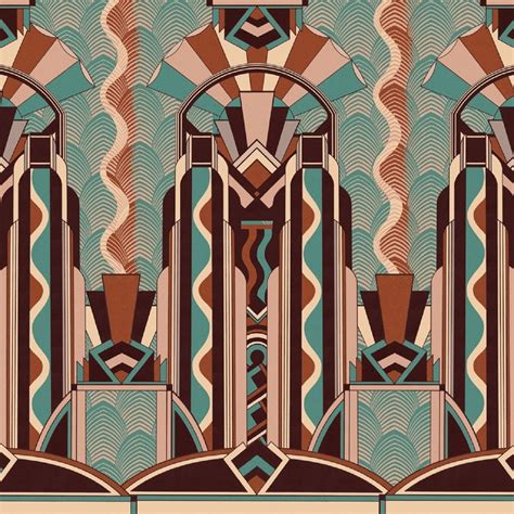 art deco style wallpaper,green,turquoise,brown,pattern,design (#301808 ...