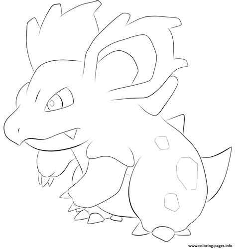 030 Nidorina Pokemon Coloring page Printable