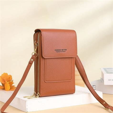 Cell Phone Bag, PU Leather Crossbody Cellphone Purse for Women, Touch ...