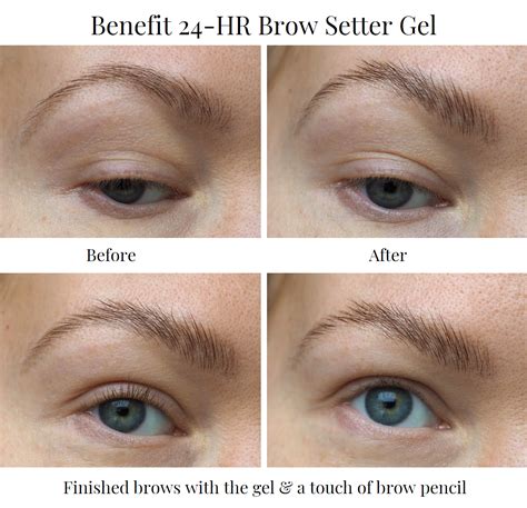 Brow lift with makeup; Benefit 24HR Brow Setter Gel review
