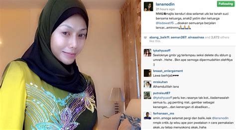 Pelakon Seksi Lana Nodin Berangkat Ke Mekah Hari Ini