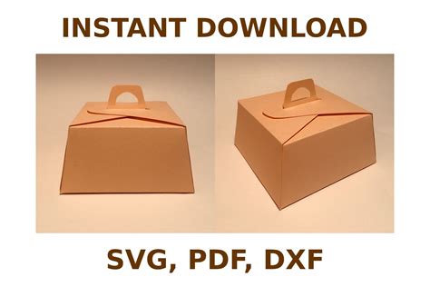 Cake Box TemplateCreative Fabrica