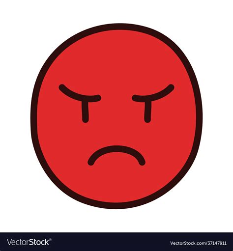Angry emoji face Royalty Free Vector Image - VectorStock